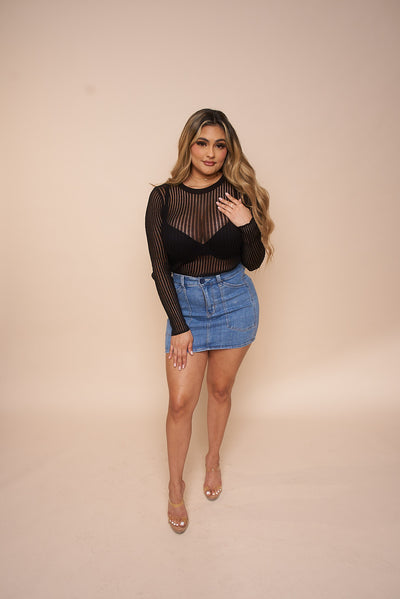 See Right Through You Mesh Top